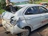 Carro da Saúde de Mondaí se envolve em engavetamento na SC-163