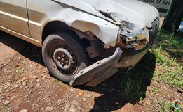 Motociclista fica ferido em colisão com carro na SC-163 em Itapiranga