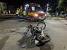 VÍDEO: Colisão frontal deixa motociclista ferido em São Miguel do Oeste