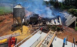Incêndio em galpão deixa três pessoas feridas em São João do Oeste