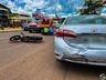 SMO: Colisão entre carro e moto deixa rapaz gravemente ferido; vídeo