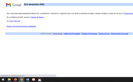 Gmail e demais aplicativos apresentam problemas nesta segunda-feira