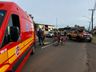 Colisão entre moto e van deixa homem ferido na Willy Barth, em SMOeste