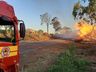 Incêndio deixa rodovia SC163 interrompida em São João do Oeste