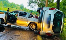 Colisão entre carros deixa feridos na SC 163, em Itapiranga