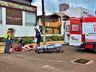 Acidente entre motos deixa três pessoas feridas no centro de SMO