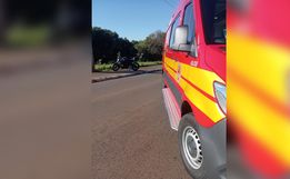 Motociclista fica ferido após perder controle em curva na BR-163, em São José do Cedro