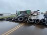 VÍDEO: Trevo de São Miguel do Oeste é fechado