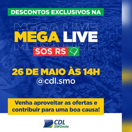 CDL São Miguel realizará live solidária em prol do RS 