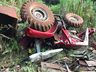 Tombamento de trator deixa agricultor ferido em SMOeste