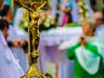 Fiéis acompanham missa de Nossa Senhora do Caravaggio em Guaraciaba