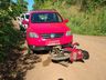 Motociclista fica ferido em colisão entre carro e moto em Itapiranga 