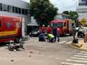Motociclista fica ferido em colisão contra carro no bairro Sagrado Coração