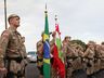 11° BPM/Fron presta homenagem a Tiradentes em São Miguel do Oeste