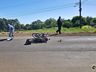 Homem fica ferido ao colidir moto contra carreta agrícola na SC 386