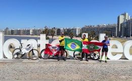 MISSÃO CUMPRIDA: Ciclistas de Itapiranga e Tunápolis chegam a Montevidéu
