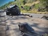 Acidente entre caminhonete e carreta na BR-282 deixa um ferido