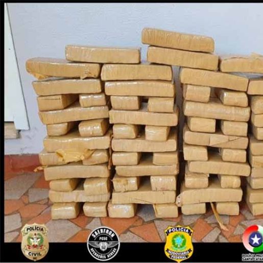 Polícia apreende 62 quilos de maconha e prende dois homens 