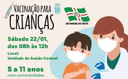 Vacinação infantil contra a Covid em São Miguel do Oeste inicia neste sábado