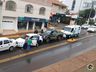 Quatro veículos se envolvem em engavetamento no centro de Iporã do Oeste