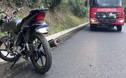 Motociclista fica ferido em acidente na BR-158, em Cunha Porã