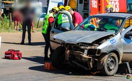 Colisão frontal deixa homem ferido na BR-163 em São Miguel do Oeste