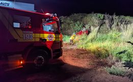 Motorista fica gravemente ferido após capotamento na BR-282 em São Miguel do Oeste