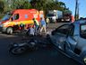 Vídeo: Acidente entre carro e moto deixa dois feridos na Willy Barth 