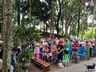 Fiéis participam de missa na Gruta Nossa Senhora de Lourdes em São Miguel do Oeste