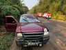 Camionete sai da pista e capota na BR 282, entre SMO e Maravilha 