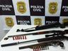 Duas pessoas são presas e quatro armas apreendidas pela Polícia Civil na comarca de Descanso