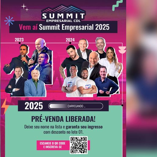 CDL lança Summit Empresarial 2025 na próxima semana em evento 