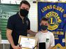 Estudante de Tunápolis recebe premiação do concurso Cartaz da Paz Lions de 2019