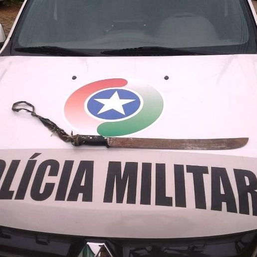 Homem usa facão para agredir idoso em São Lourenço do Oeste