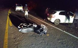 Rapaz fica ferido em acidente na SC 163