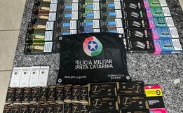 Passageiro é preso com cigarros eletrônicos e anabolizantes em ônibus no Oeste 