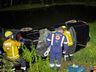 Gol sai da pista e tomba no interior de São Miguel do Oeste