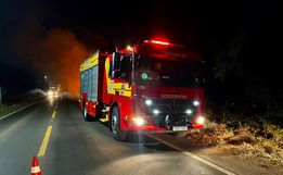 Incêndio em vegetação mobiliza Corpo de Bombeiros em Descanso