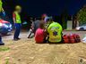 Colisão entre carro e moto deixa pai e filho levemente feridos em SMOeste 