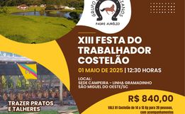 Costelão do Dia do Trabalhador deve reunir mil pessoas em São Miguel do Oeste 