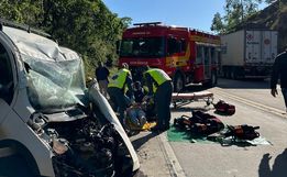 Motorista fica ferido em colisão na Br-163 em São José do Cedro