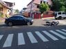 Jovem fica ferido em acidente entre carro e moto em Itapiranga