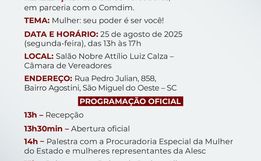 São Miguel realiza 1º Fórum da Procuradoria da Mulher com palestras 