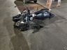 Jovem fica ferido em colisão entre carro e moto no centro de Itapiranga