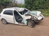 VÍDEO: colisão entre caminhão e carro deixa condutor de 18 anos ferido na BR 163