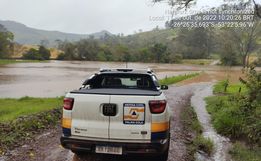 Chuva intensa em Palma Sola causa pontos de alagamento