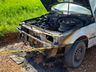 Motorista abandona veículo em chamas no interior de Tunápolis