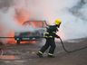 Incêndio destrói veículo próximo da BR-282 em São Miguel do Oeste
