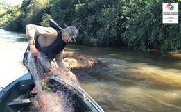 Polícia Militar Ambiental apreende mais de mil metros de redes no Rio Uruguai