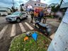 Capotamento deixa homem ferido na BR-282 em São Miguel do Oeste; vídeo